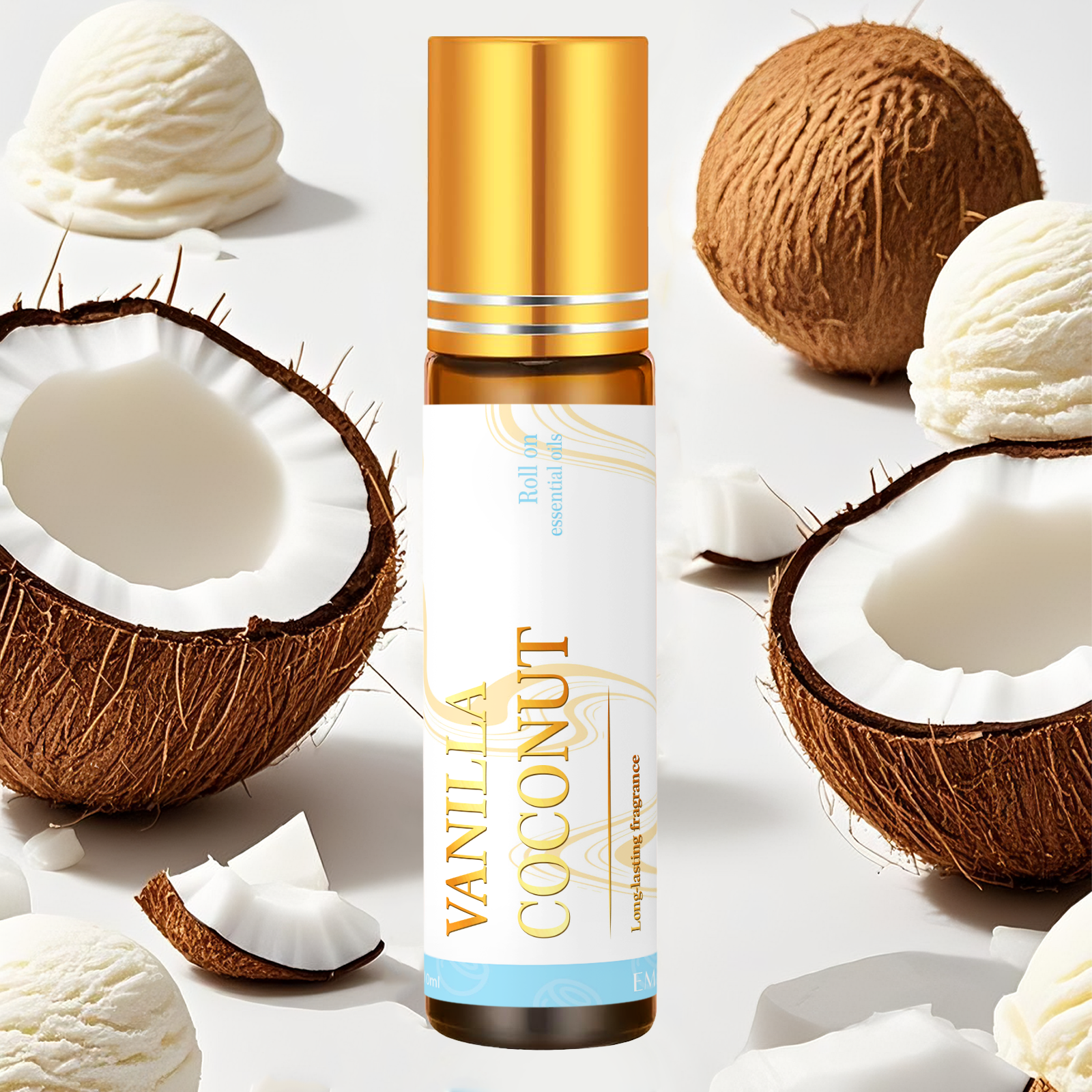 Perfume Fragrance World - 10ml Vanilla Coconut Essential Oil Rollerball