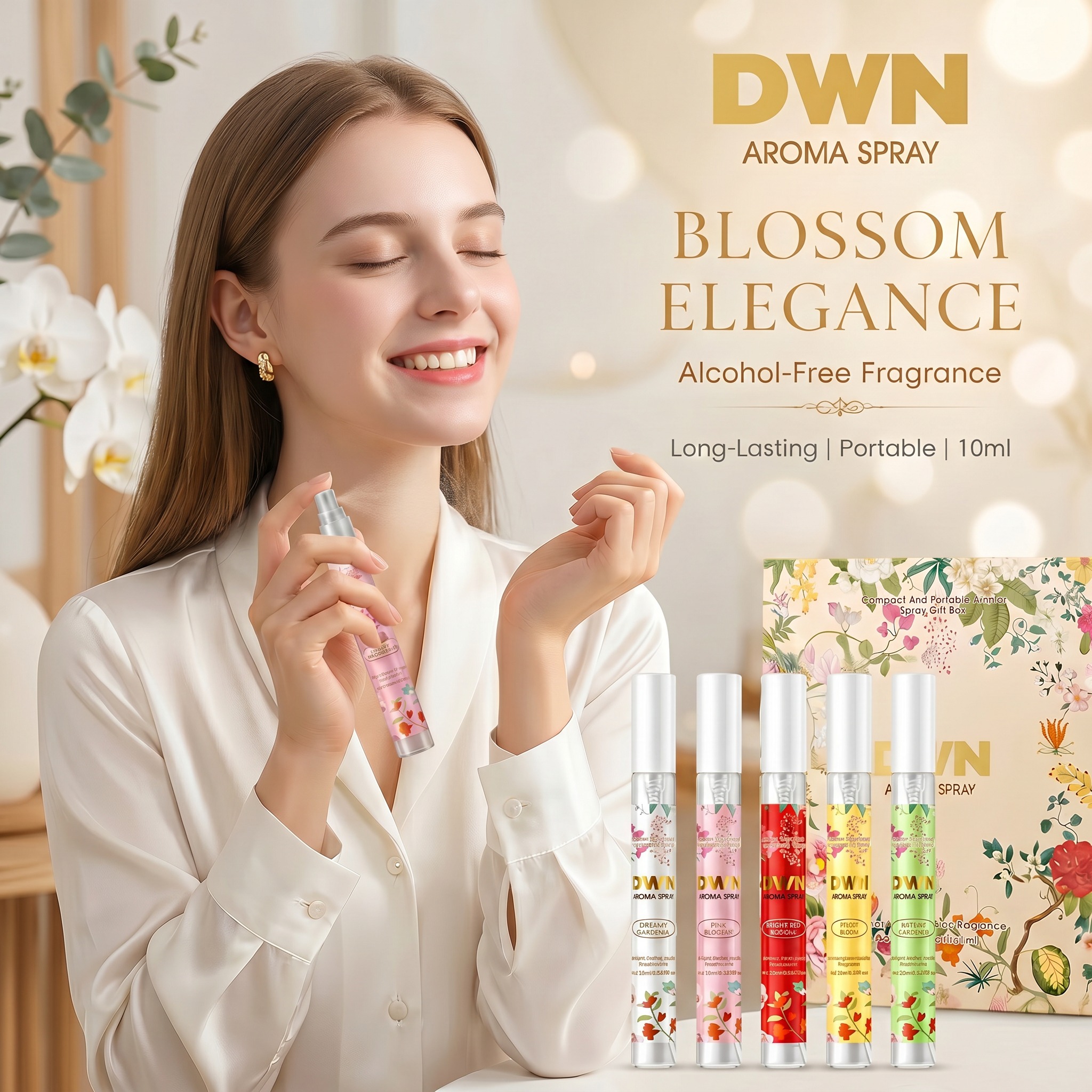 Perfume Fragrance Kit - 5-Piece Flower Perfume Gift Set Fresh