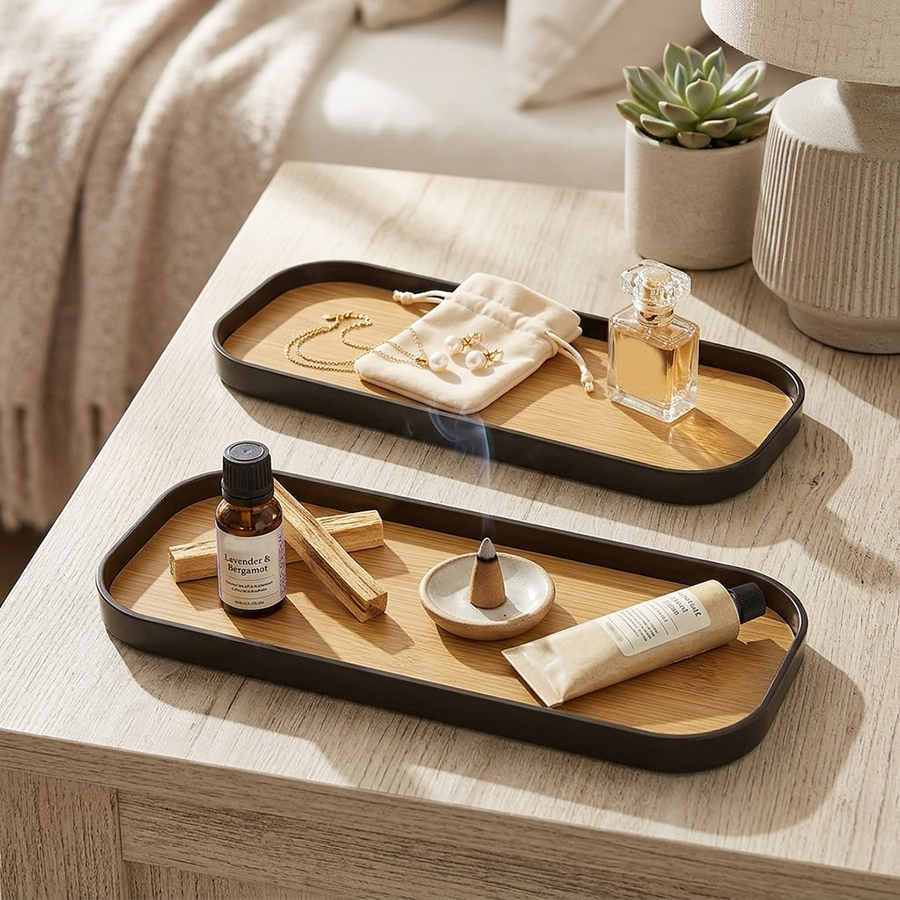 Perfume Fragrance Machine - 1-piece/2-piece Bathroom Vanity Tray, Rectangular Bathroom