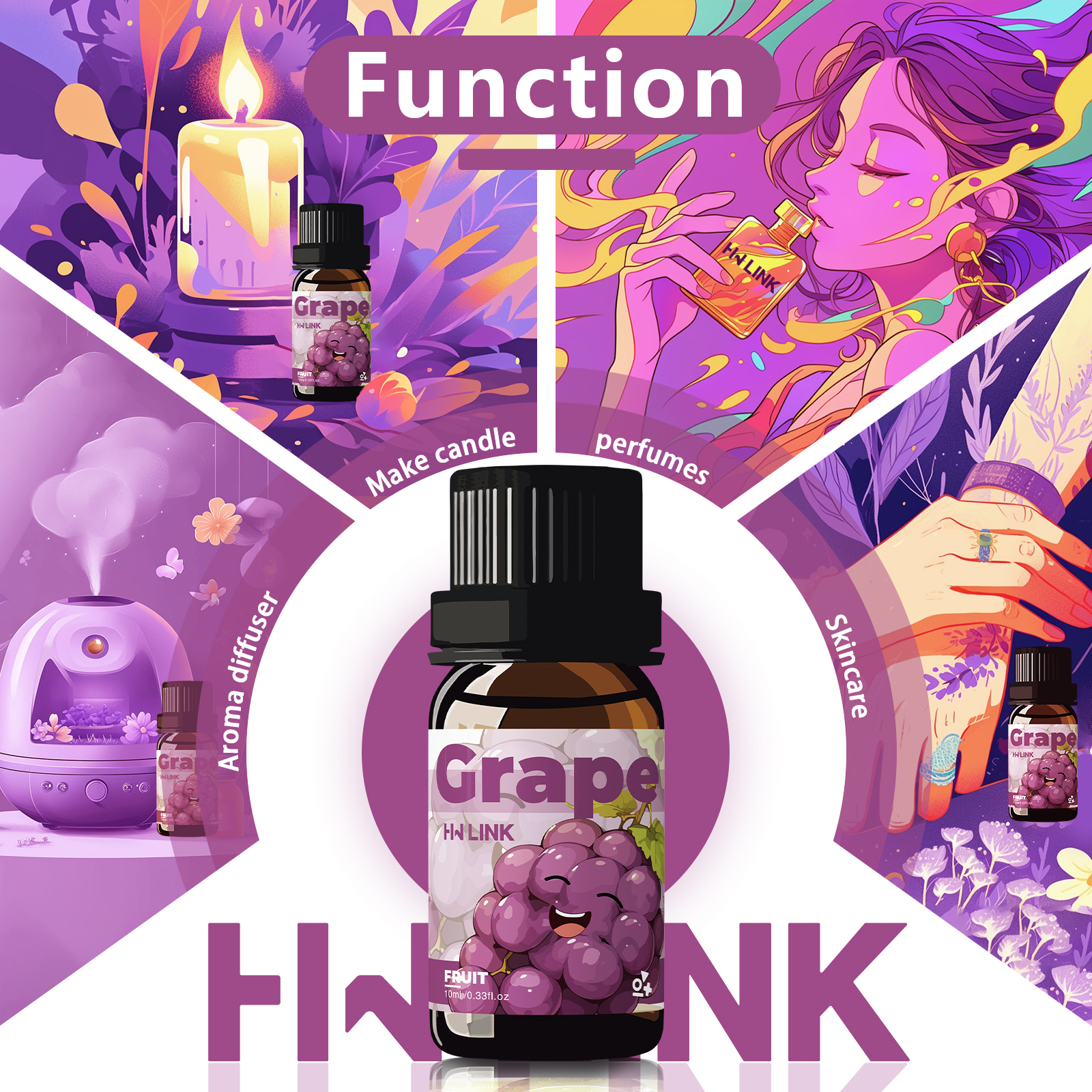 Grape Essential Oil 10ml Perfu - Perfume Fragrance World のレビューと価格