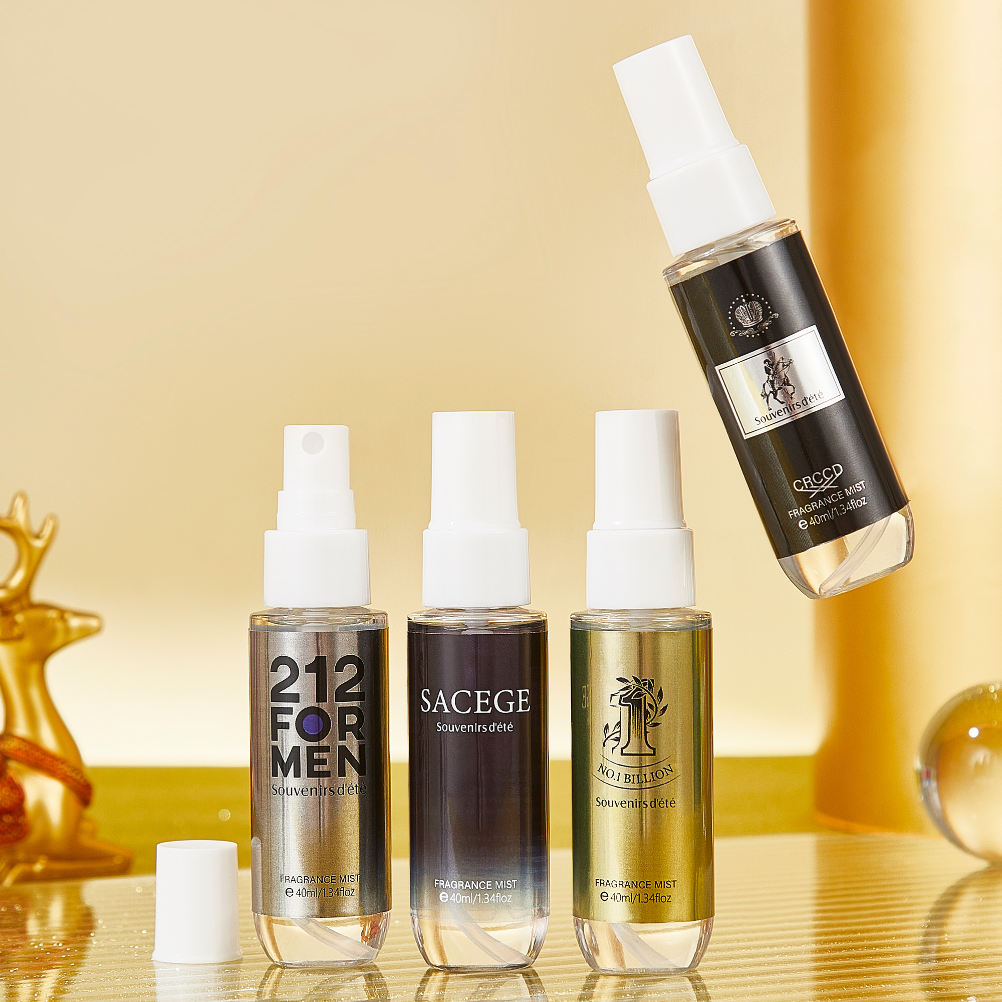 4pcs black gold men's perfume, - Perfume Fragrance Kit のレビューと価格