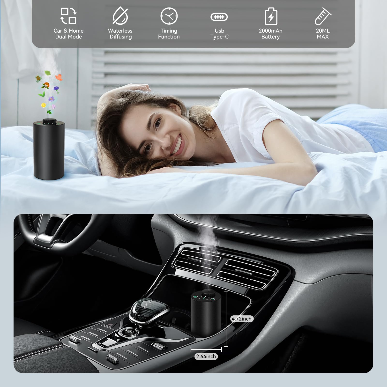 Waterless Essential Oil Diffus - Perfume Fragrance Machine のレビューと価格